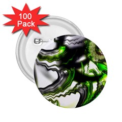 Fractal Green Trumpet Trump 2 25  Buttons (100 Pack)  by Pakrebo