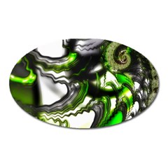 Fractal Green Trumpet Trump Oval Magnet