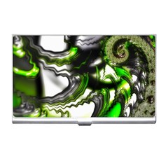 Fractal Green Trumpet Trump Business Card Holder