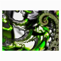 Fractal Green Trumpet Trump Large Glasses Cloth (2-side)