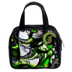 Fractal Green Trumpet Trump Classic Handbag (two Sides)