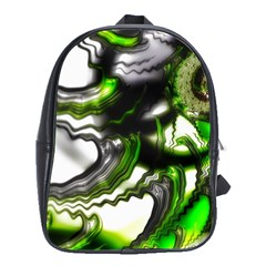 Fractal Green Trumpet Trump School Bag (large)