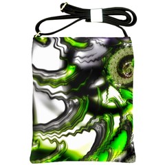 Fractal Green Trumpet Trump Shoulder Sling Bag