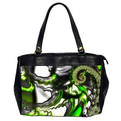 Fractal Green Trumpet Trump Oversize Office Handbag (2 Sides)