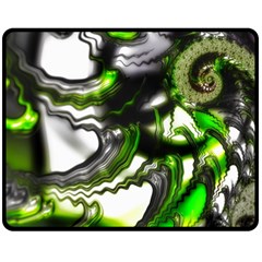 Fractal Green Trumpet Trump Fleece Blanket (medium) 