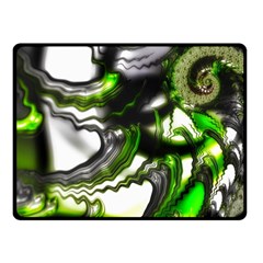 Fractal Green Trumpet Trump Fleece Blanket (small)