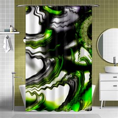 Fractal Green Trumpet Trump Shower Curtain 48  X 72  (small) 