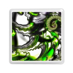 Fractal Green Trumpet Trump Memory Card Reader (square)