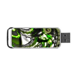 Fractal Green Trumpet Trump Portable Usb Flash (two Sides) by Pakrebo