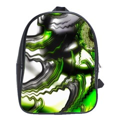 Fractal Green Trumpet Trump School Bag (xl) by Pakrebo