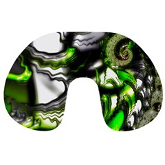 Fractal Green Trumpet Trump Travel Neck Pillows