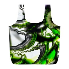 Fractal Green Trumpet Trump Full Print Recycle Bag (l)