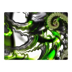 Fractal Green Trumpet Trump Double Sided Flano Blanket (mini)  by Pakrebo