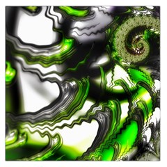 Fractal Green Trumpet Trump Large Satin Scarf (square)