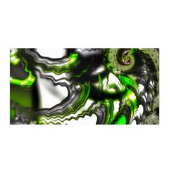 Fractal Green Trumpet Trump Satin Wrap