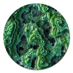 Green Pattern Background Abstract Magnet 5  (round) by Pakrebo