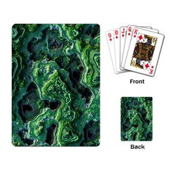 Green Pattern Background Abstract Playing Cards Single Design