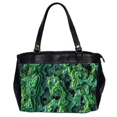 Green Pattern Background Abstract Oversize Office Handbag (2 Sides) by Pakrebo