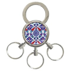 Art Artistic Ceramic Colorful 3-ring Key Chains by Pakrebo