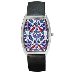 Art Artistic Ceramic Colorful Barrel Style Metal Watch by Pakrebo