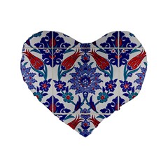 Art Artistic Ceramic Colorful Standard 16  Premium Flano Heart Shape Cushions by Pakrebo