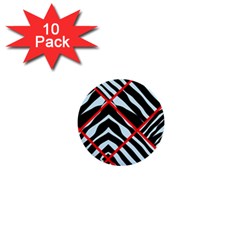 Model Abstract Texture Geometric 1  Mini Buttons (10 pack) 