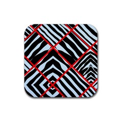 Model Abstract Texture Geometric Rubber Coaster (Square) 