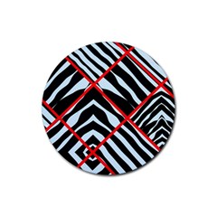 Model Abstract Texture Geometric Rubber Coaster (Round) 