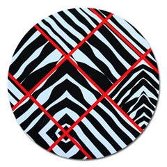 Model Abstract Texture Geometric Magnet 5  (Round)