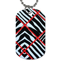 Model Abstract Texture Geometric Dog Tag (One Side)