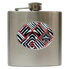 Model Abstract Texture Geometric Hip Flask (6 oz)