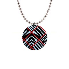 Model Abstract Texture Geometric 1  Button Necklace