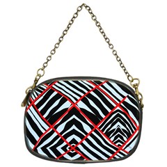 Model Abstract Texture Geometric Chain Purse (One Side)