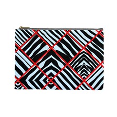 Model Abstract Texture Geometric Cosmetic Bag (Large)