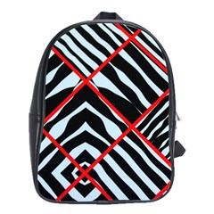 Model Abstract Texture Geometric School Bag (Large)