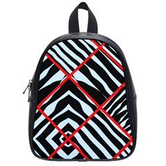 Model Abstract Texture Geometric School Bag (Small)