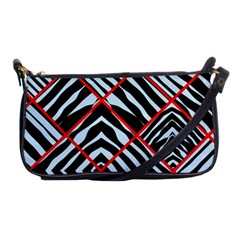 Model Abstract Texture Geometric Shoulder Clutch Bag