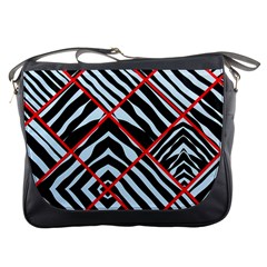 Model Abstract Texture Geometric Messenger Bag