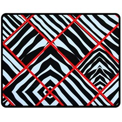 Model Abstract Texture Geometric Double Sided Fleece Blanket (Medium) 