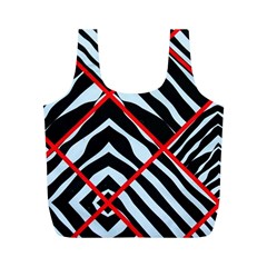 Model Abstract Texture Geometric Full Print Recycle Bag (M)