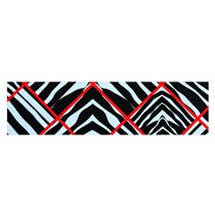 Model Abstract Texture Geometric Satin Scarf (Oblong)