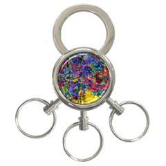 Pattern Structure Background 3-ring Key Chains