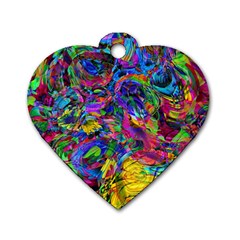 Pattern Structure Background Dog Tag Heart (two Sides) by Pakrebo