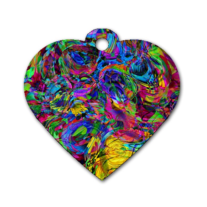 Pattern Structure Background Dog Tag Heart (Two Sides)