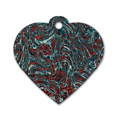 Pattern Structure Background Facade Dog Tag Heart (one Side) by Pakrebo