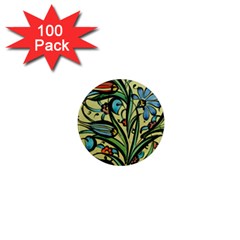 Mosaic Tile Art Ceramic Colorful 1  Mini Magnets (100 Pack)  by Pakrebo