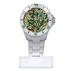 Mosaic Tile Art Ceramic Colorful Plastic Nurses Watch by Pakrebo