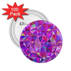 Pink Triangle Background Abstract 2 25  Buttons (100 Pack)  by Pakrebo