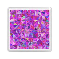 Pink Triangle Background Abstract Memory Card Reader (square) by Pakrebo