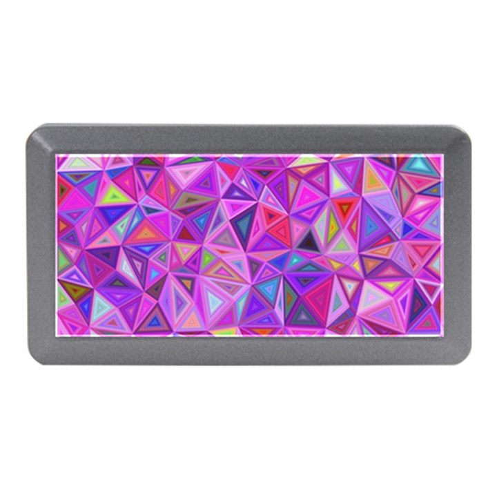 Pink Triangle Background Abstract Memory Card Reader (Mini)